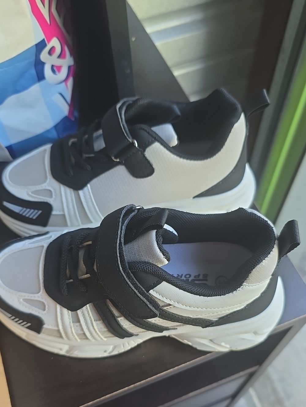 Kids White & Black SP SPORTAthletic Sneakers - Comfortable Everyday Shoes